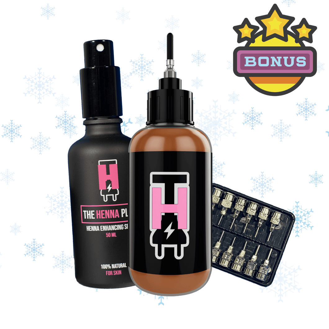 Bonus Bundle - Henna Cone Bottle, Enhancing Spray and 6 pairs of Adjustment tips